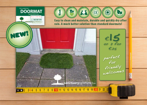 Artificial grass doormat