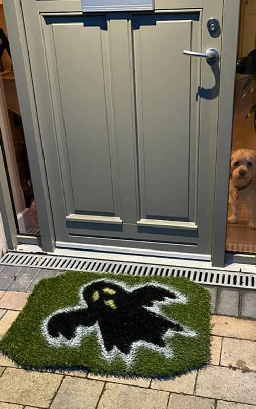 artificial grass doormat Halloween