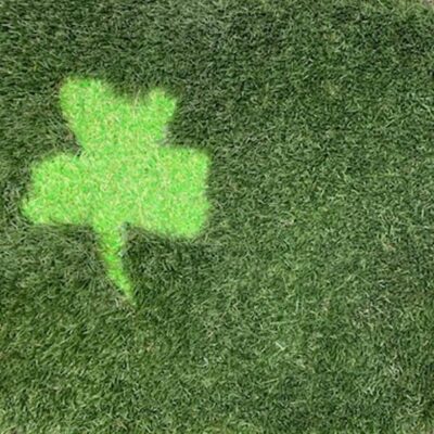 St Patricks Day artificial grass doormat
