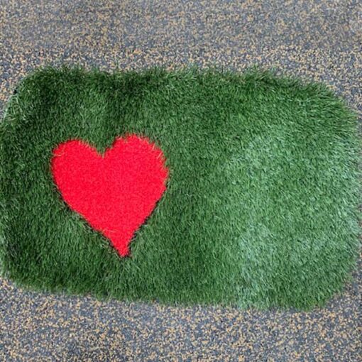 Valentines artificial grass doormat