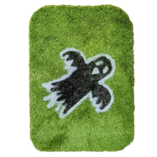 image of disappearing ghost - artificial grass door mat - halloween edition 2025